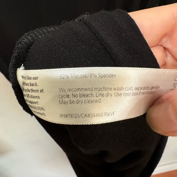 Eileen Fisher Double Front Stretch Viscose Jersey Knit Tank Dress Sz M - Picture 9 of 9